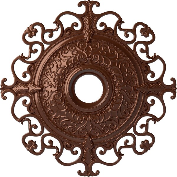 Ekena Millwork Orleans Ceiling Medallion (Fits Canopies up to 8 1/4"), 38 3/8"OD x 6 5/8"ID x 2 7/8"P, Copper Penny CM38OLCPS - main